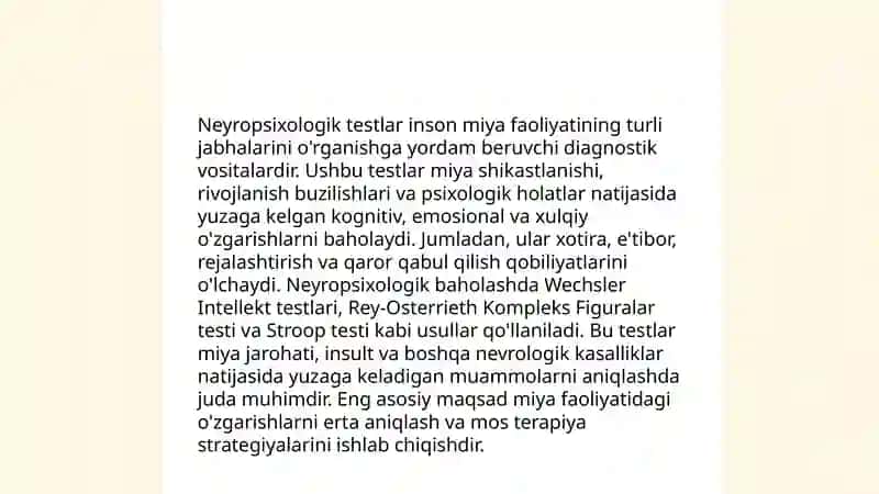 Neyropsixologik tekshirish usullari 3