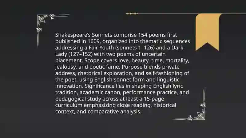 Shakespeare Sonnets 3