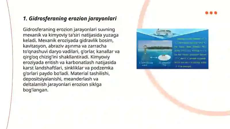 Gidrosferaning geologik faoliyati 3