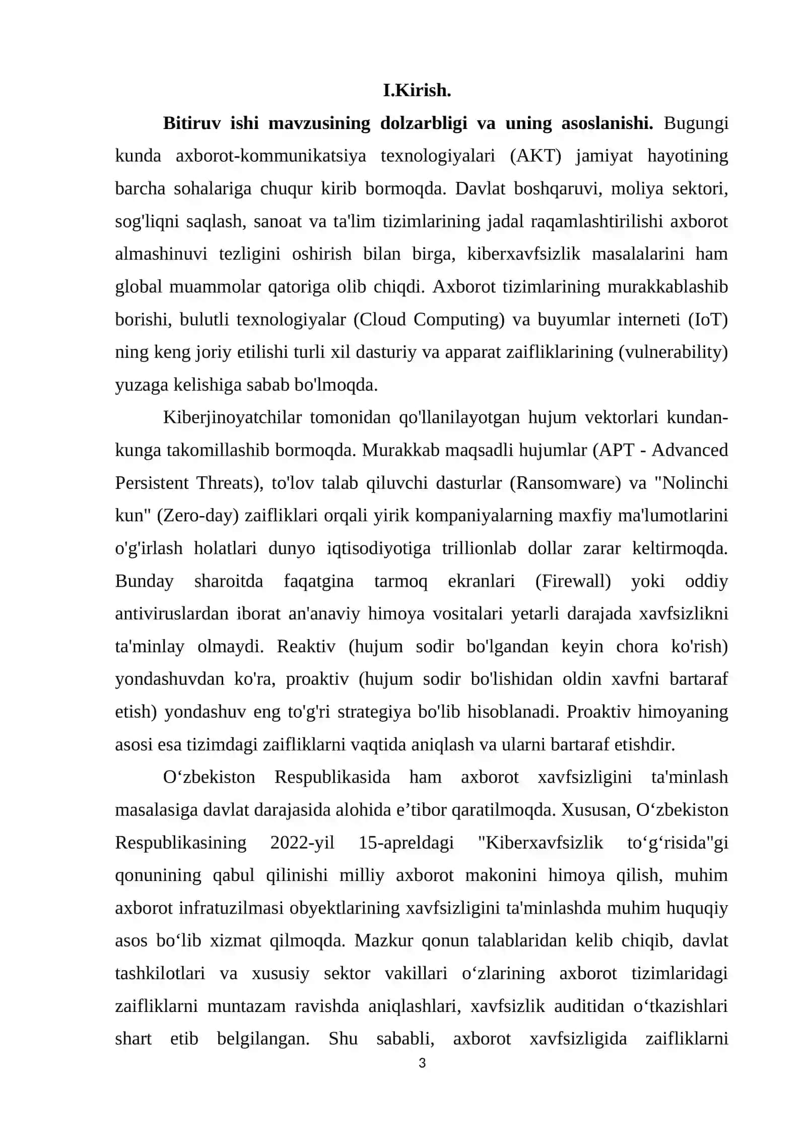 Axborot Tizimlarida Zaifliklar Tushunchasi va Ularning Tasnifi 3