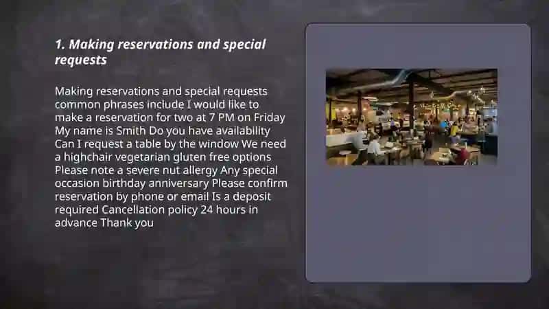 Food & Restaurant English with role play 3