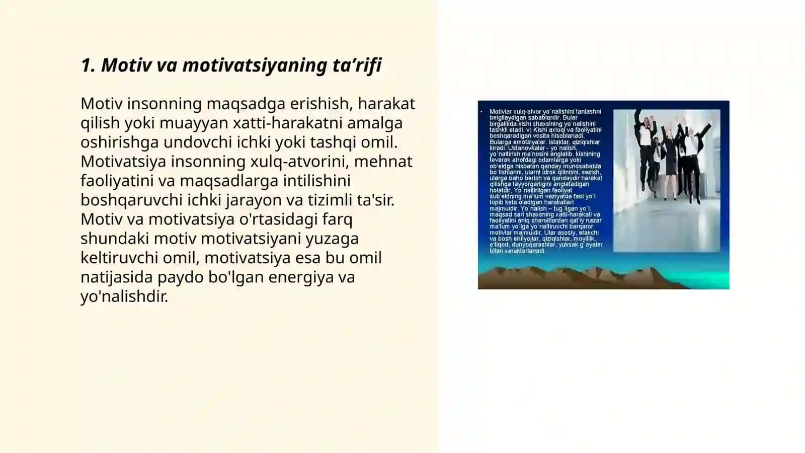 Motiv va motivatsiya 3