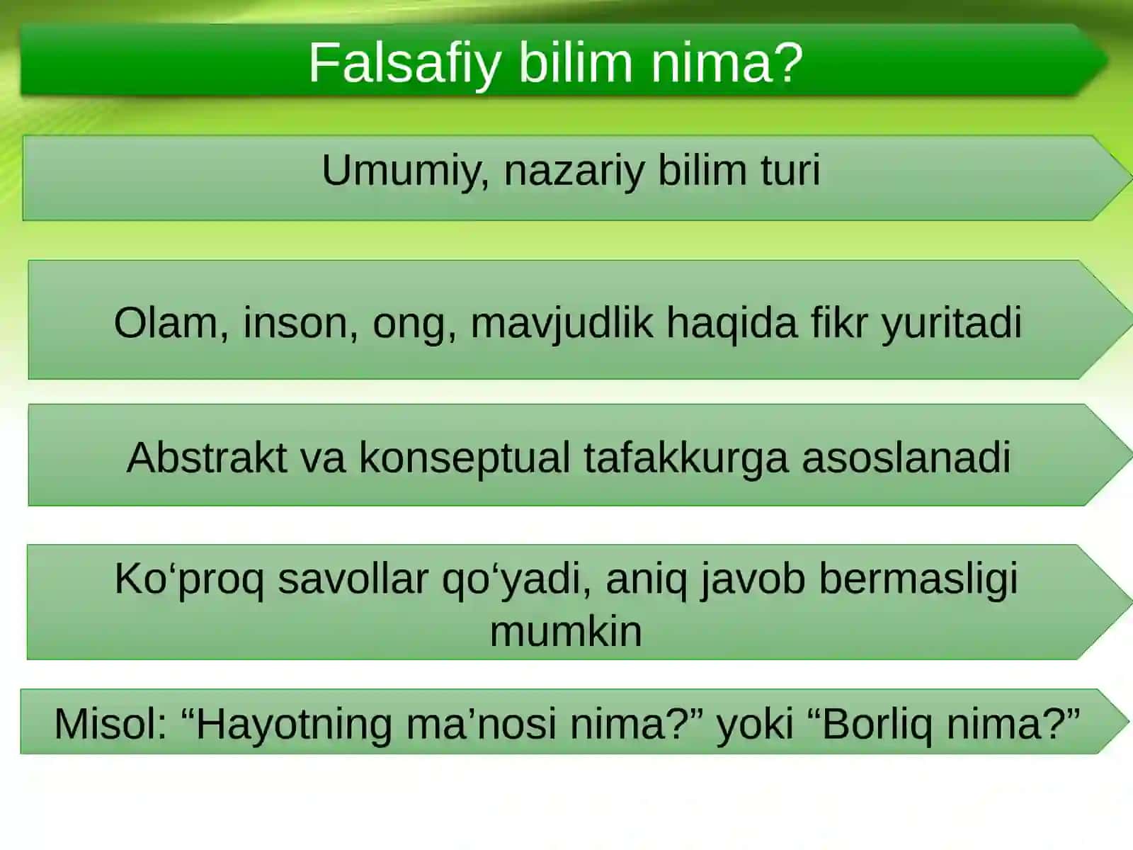 Falsafiy bilim va ilmiy bilimning farqi 3