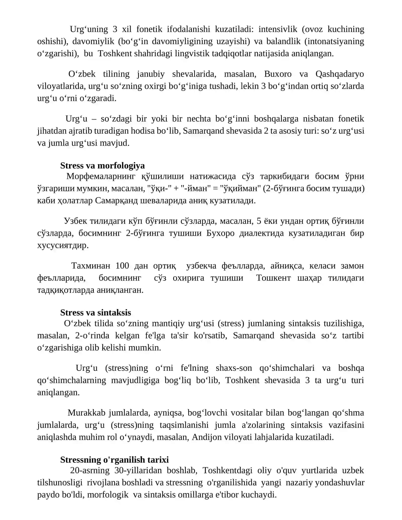 Oʻzbek tilshunosligida urgʻu va boʻgʻin 3