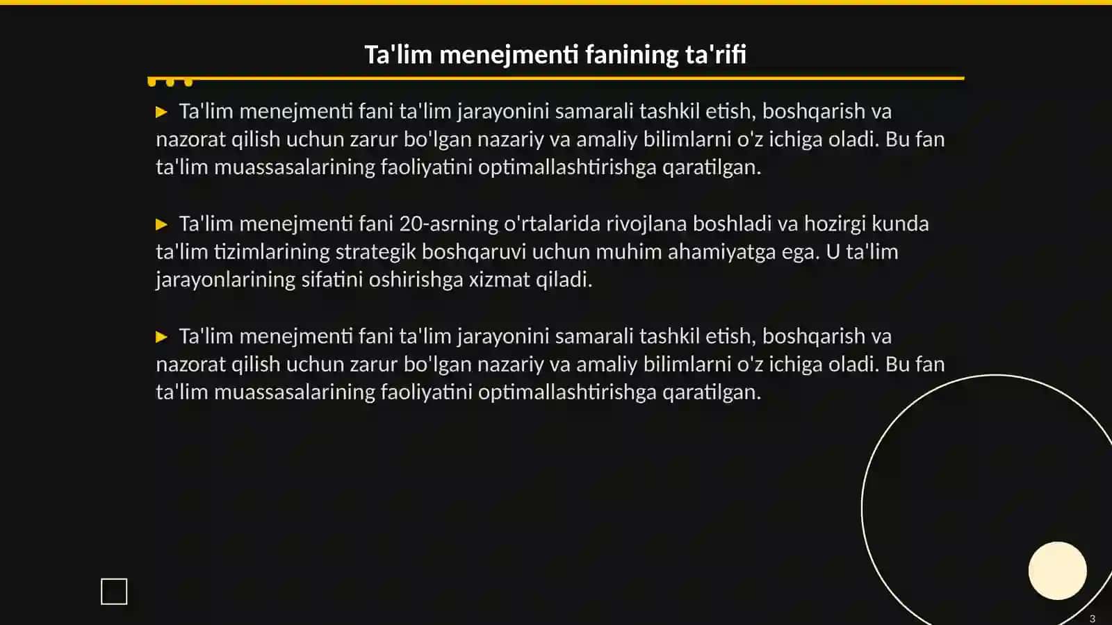 Ta'lim menejmenti fanining o'rni 3