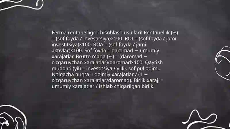 Fermalarni hisoblash usullari 3