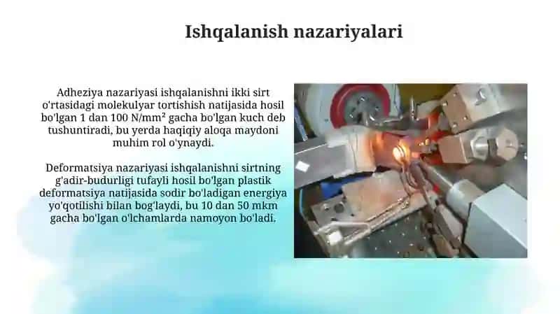 Ishqalanish va yemirilish asoslari 3