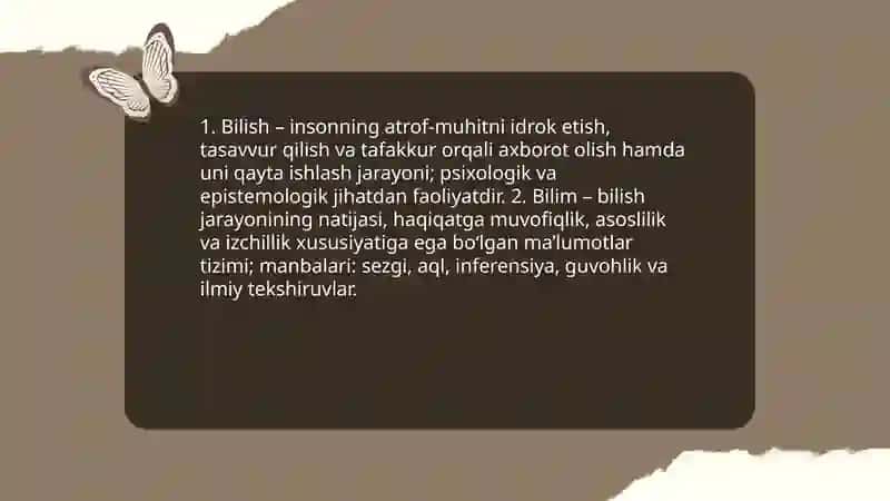 Bilish falsafasi 3