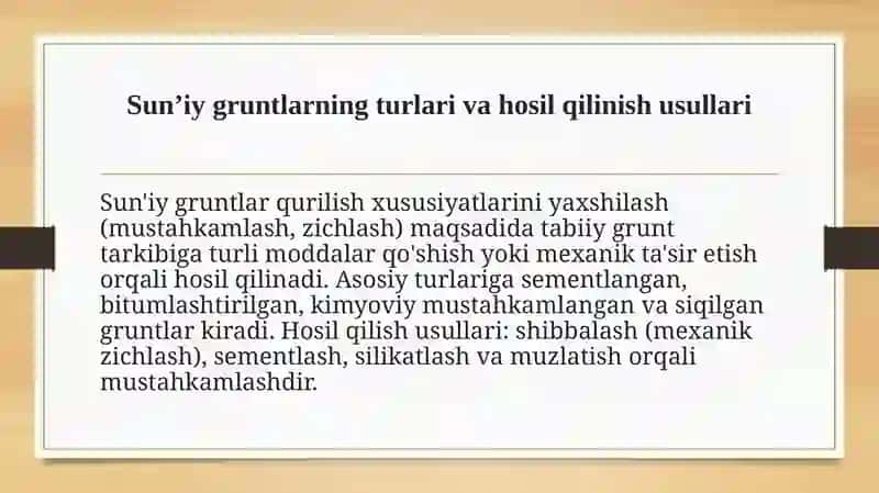 Sun’iy gruntlar va ularning xususiyatlari 3