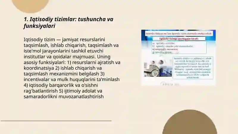 Iqtisodiy tizimlar 3