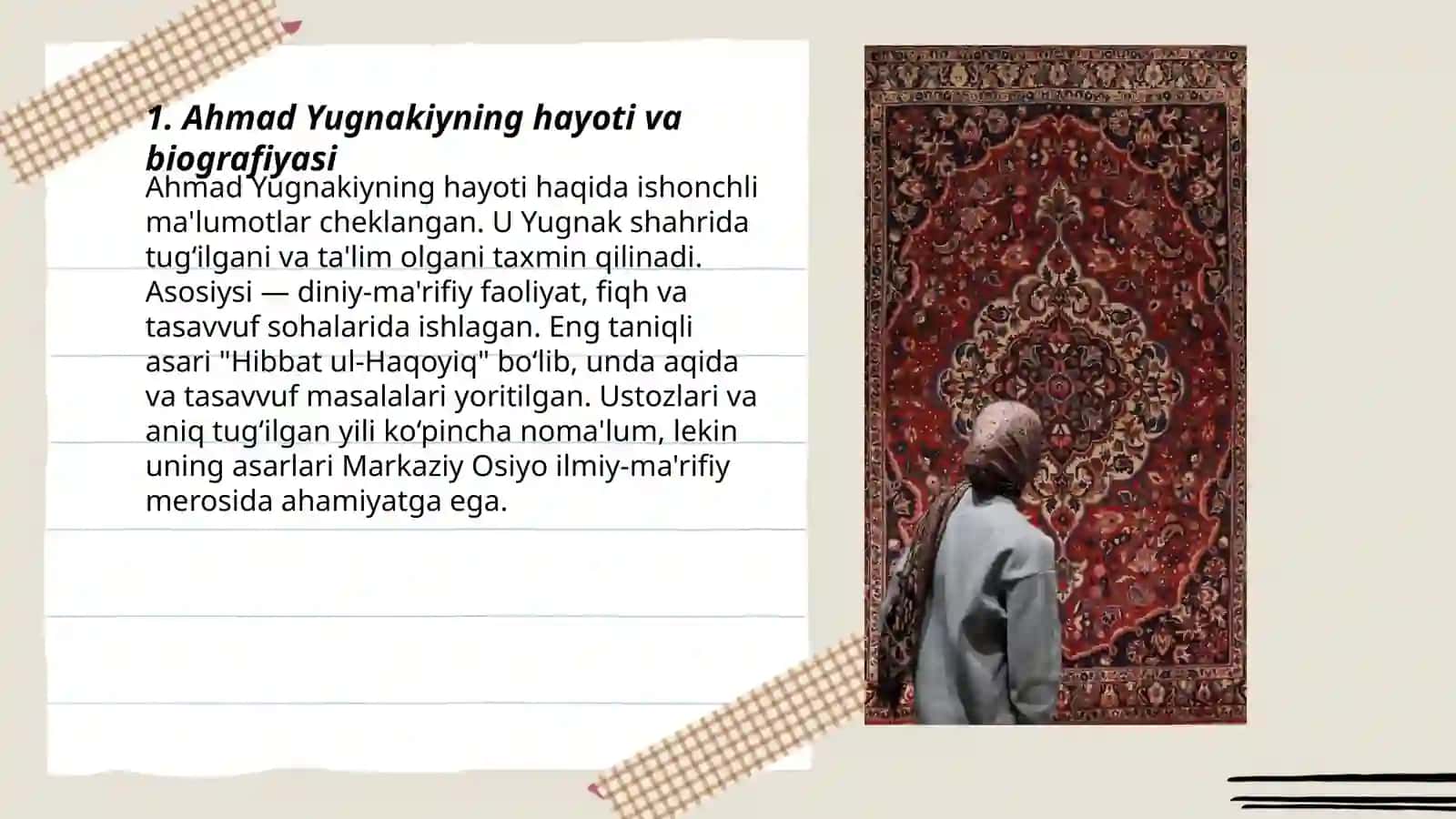 Ahmad Yugnakiy va uning Hibbat ul-Haqoyiq asari 3