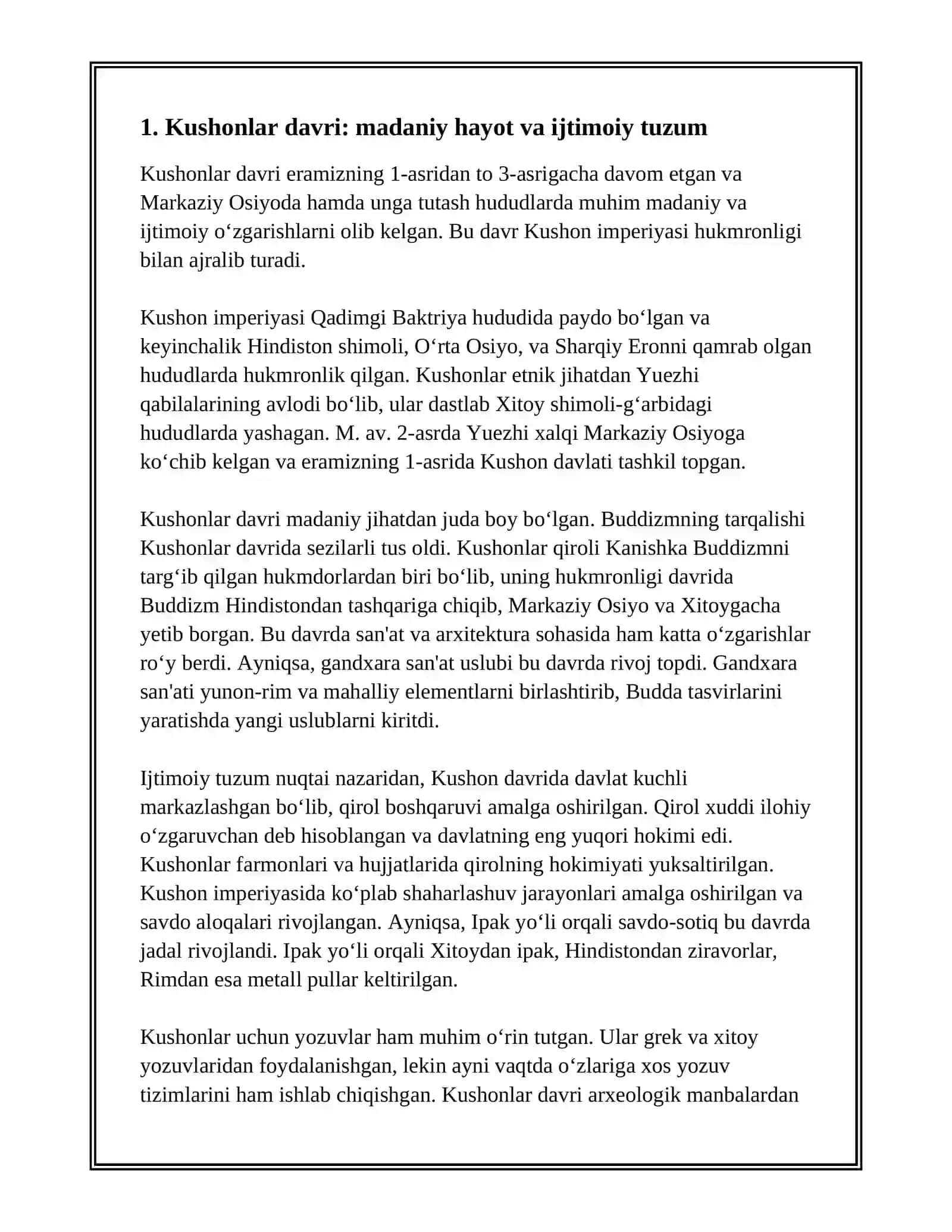 KUSHONLAR DAVRIDA MADANIYAT VA SANAT RIVOJI 3