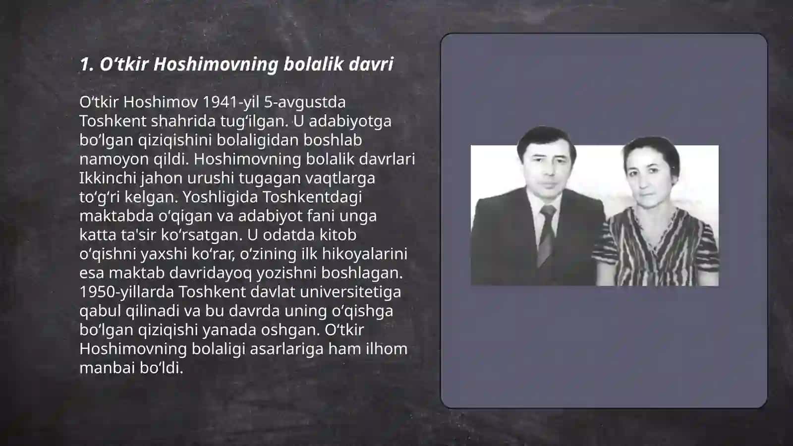 Oʻtkir Hoshimov hayoti va ijodi 3