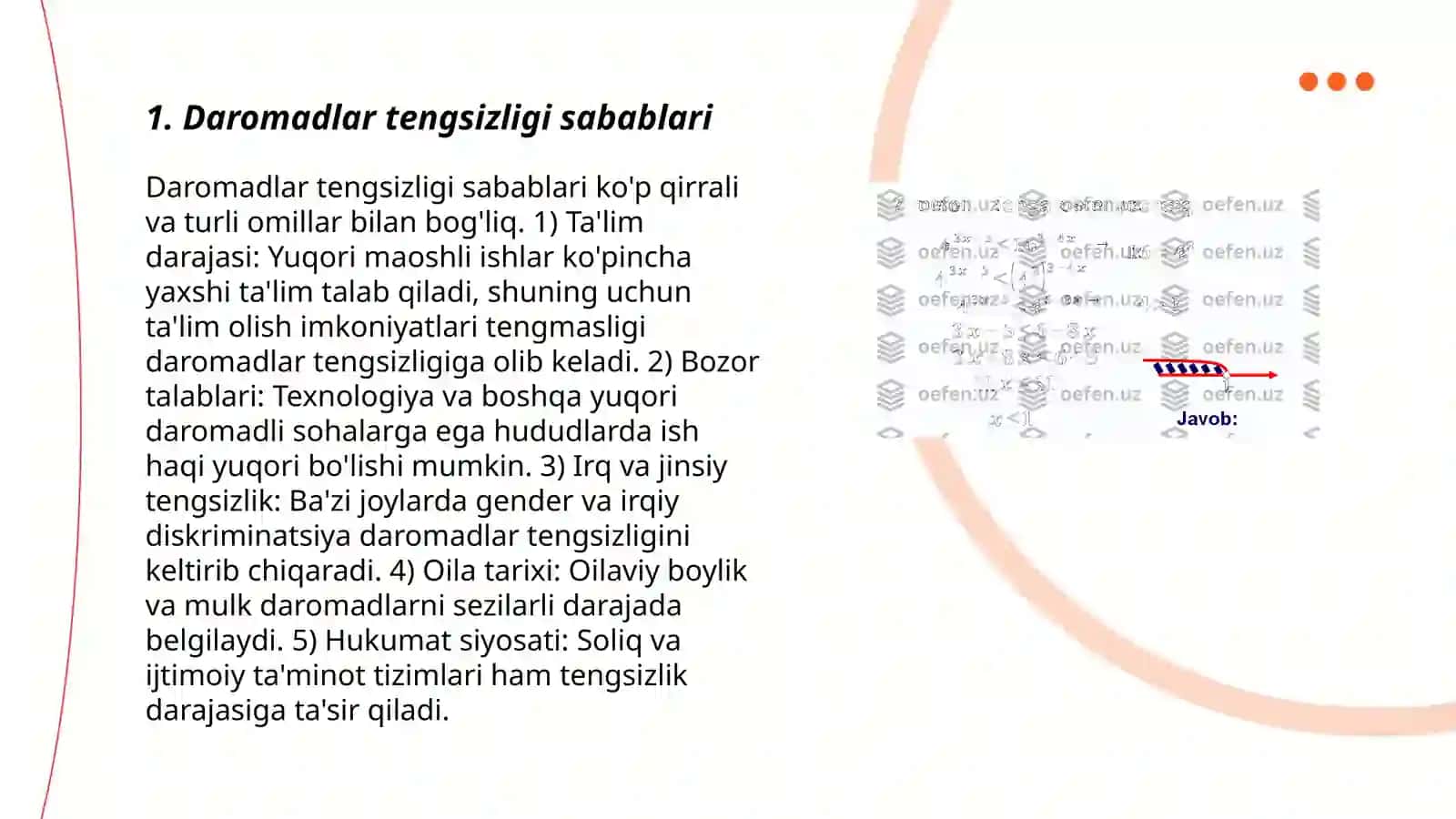Daromadlar Tengsizligi va Taqsimlanishi 3