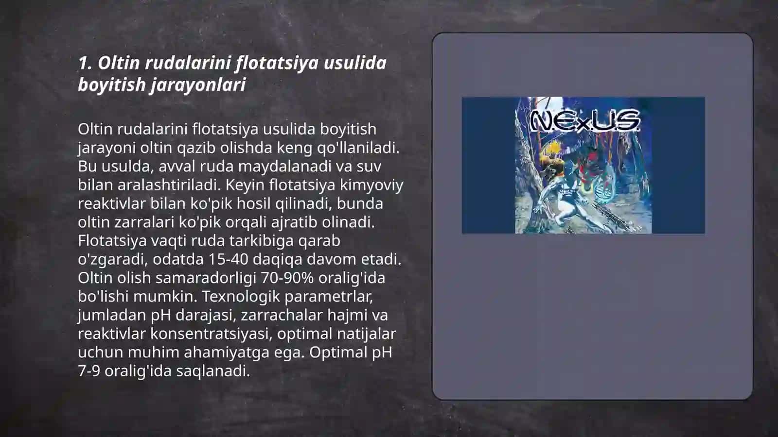 Oltin rudalarini flotatsiya usulida boyitish 3