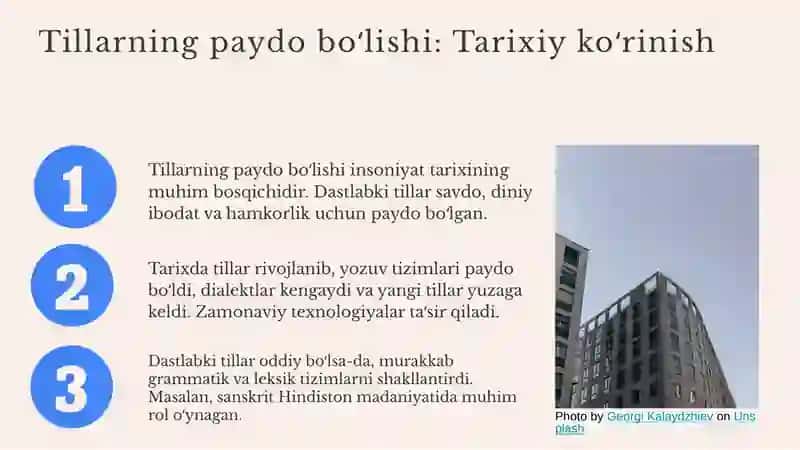 Tillarning shakllanishi va rivojlanishi 3