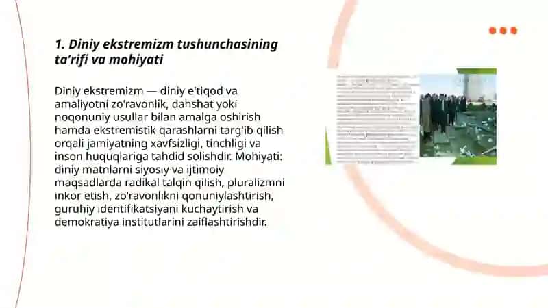 Diniy ekstremizm tushunchasi 3