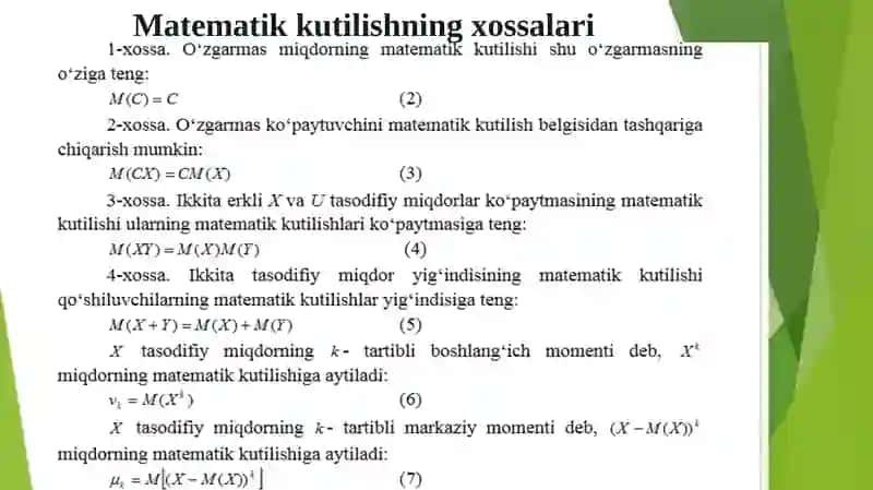 Statistik ko’rsatkichlar 3