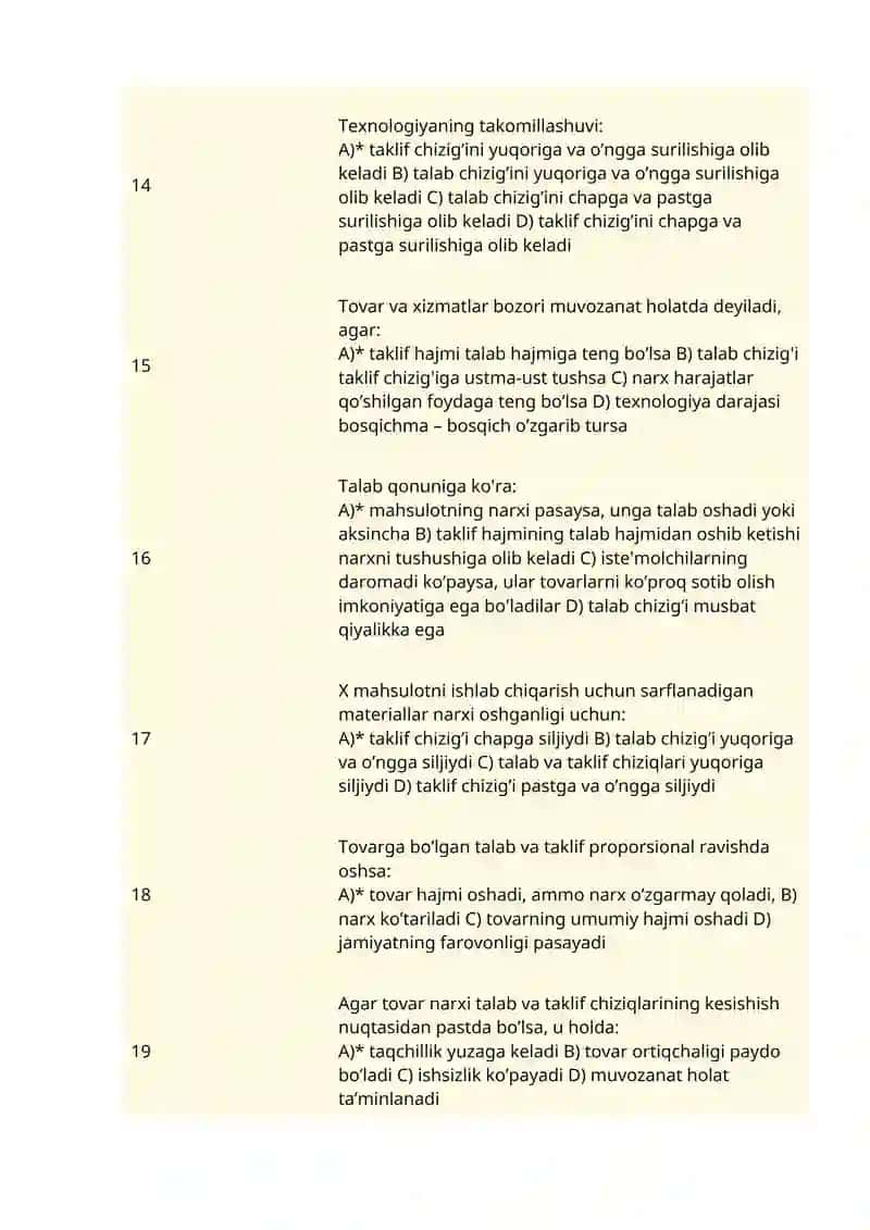 15 - Variant. Iqtisodiy muammolarning 3