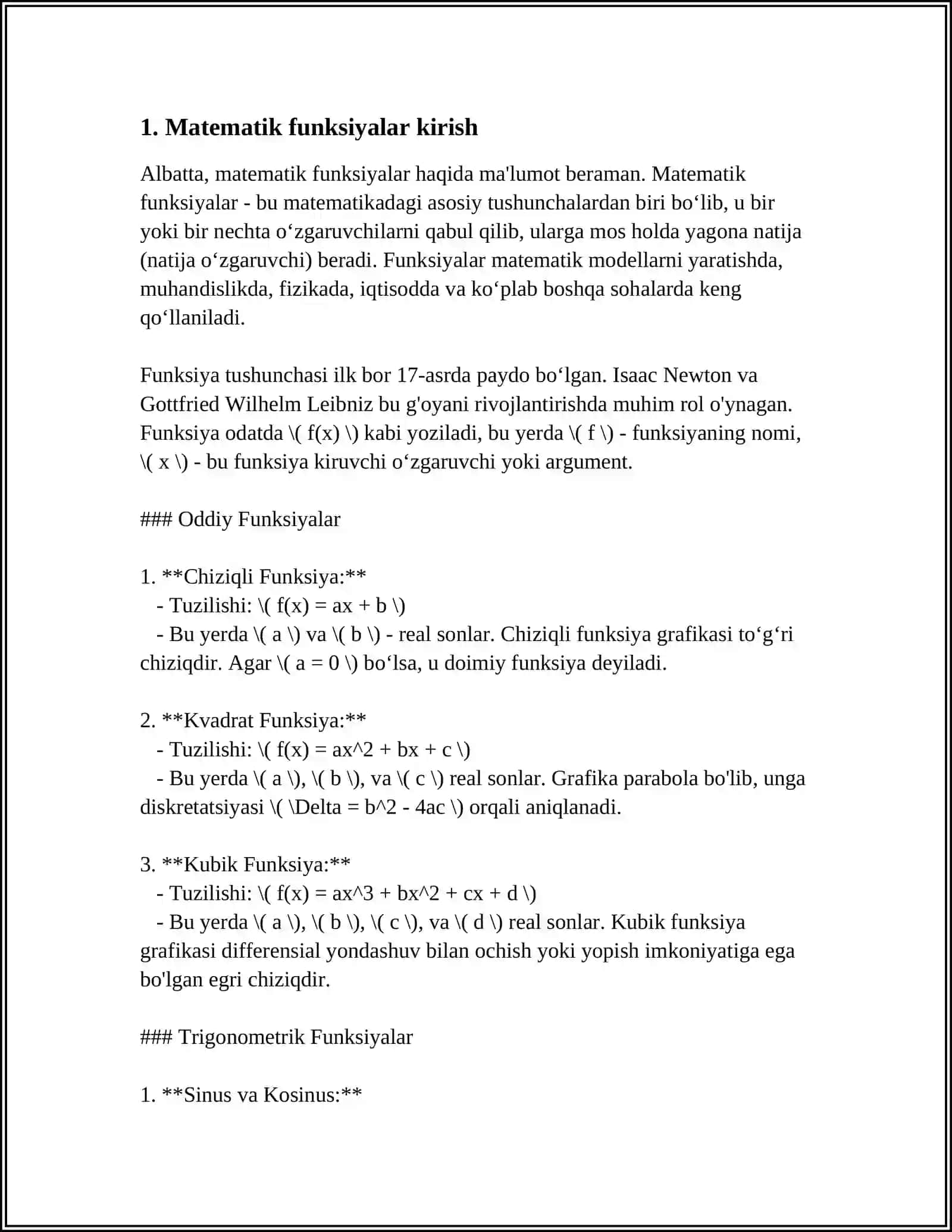 PYTHON DASTURLASH TILIDA FUNKSIYALAR VA MATEMATIK FUNKSIYALAR 3