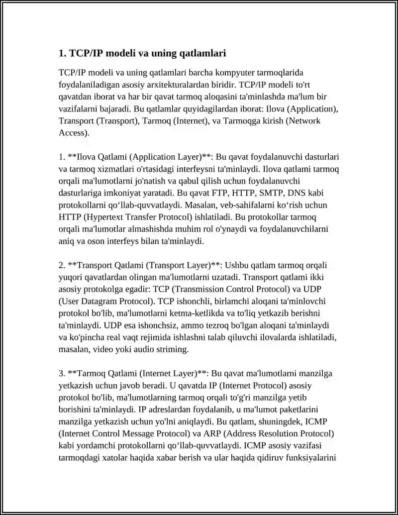 TCP/IP PROTOKOLI VA UNING ISHLASH PRINSIPLARI 3