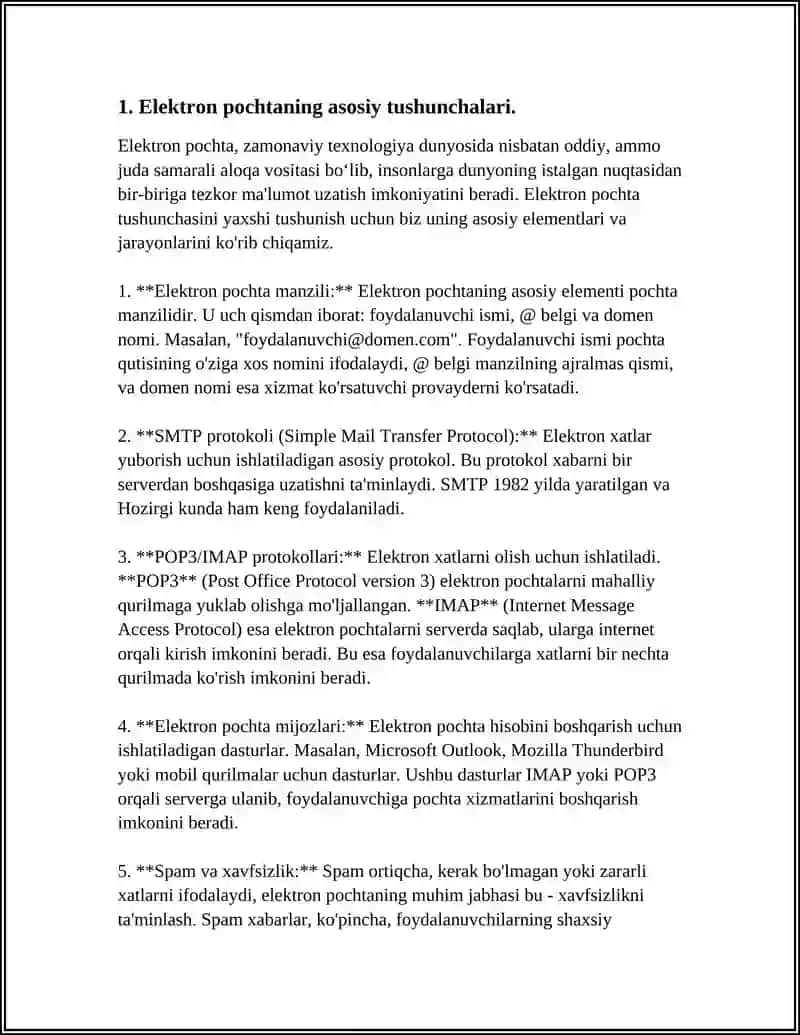 ELEKTRON POCHTALAR BILAN ISHLASH 3