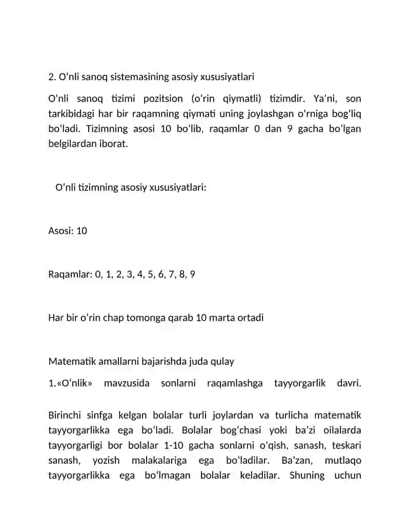 O‘NLI SANOQ SISTEMASI 3