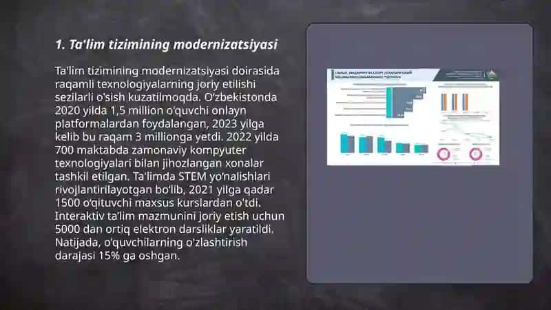 Òzbekiston Respublikasida ta'lim sohasida amalga oshirilgan islohotlar 3