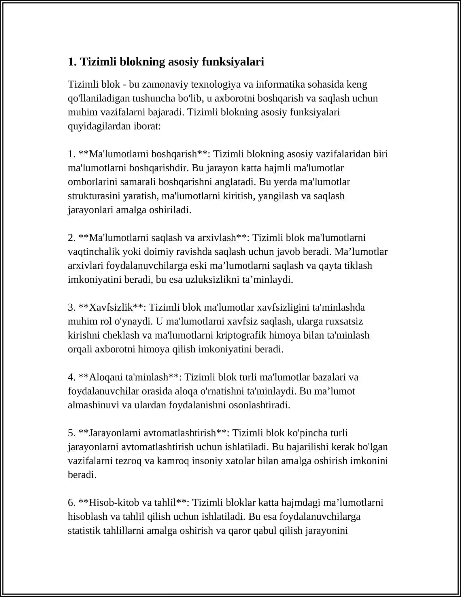 TIZIMLI BLOK VA UNING TARKIBIY ELEMENTLARI 3