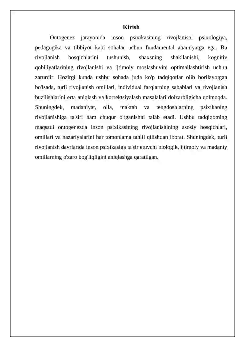 Inson psixikasining ontogenezda rivojlanishi 3