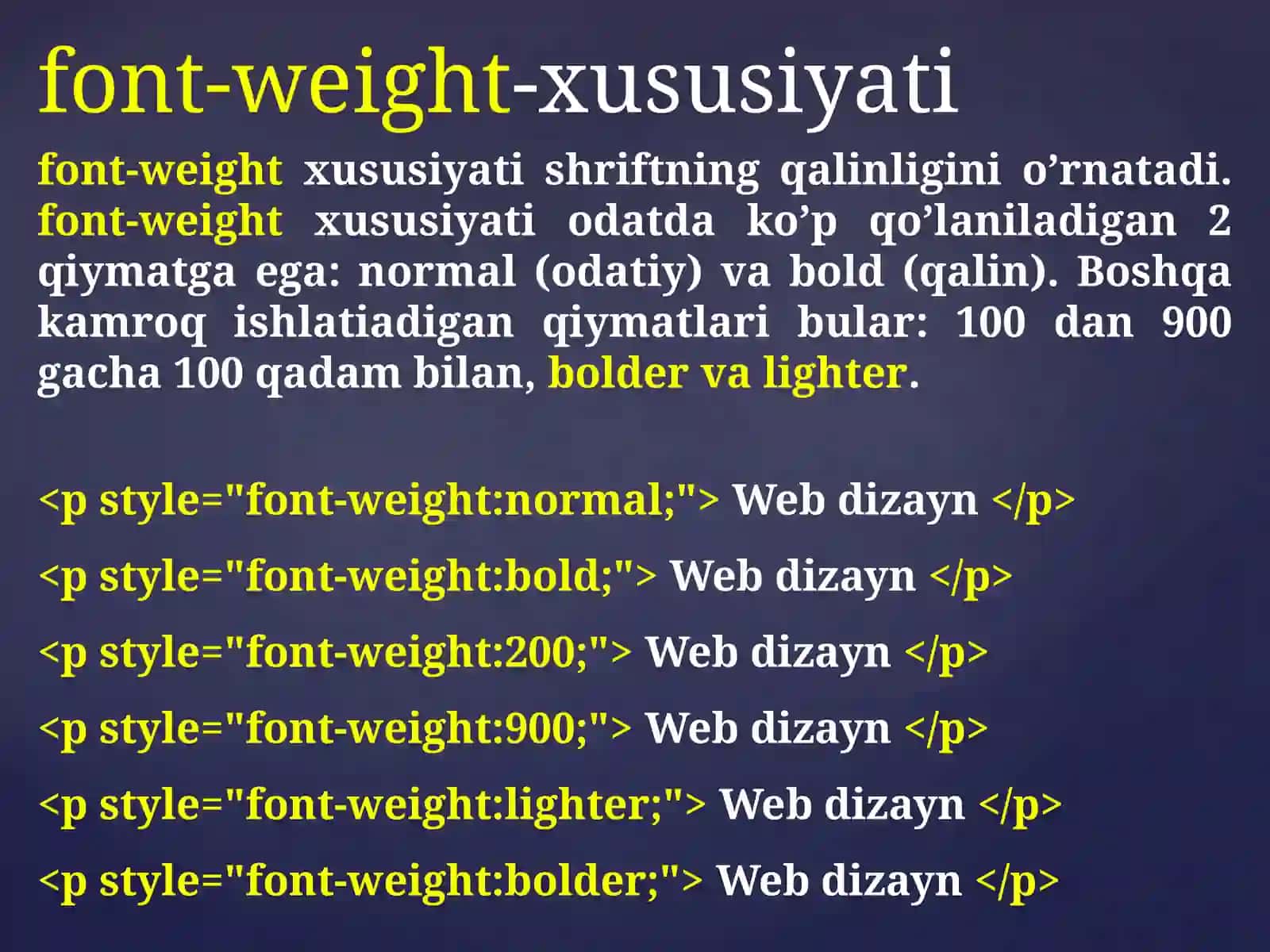Font-size xususiyati 3