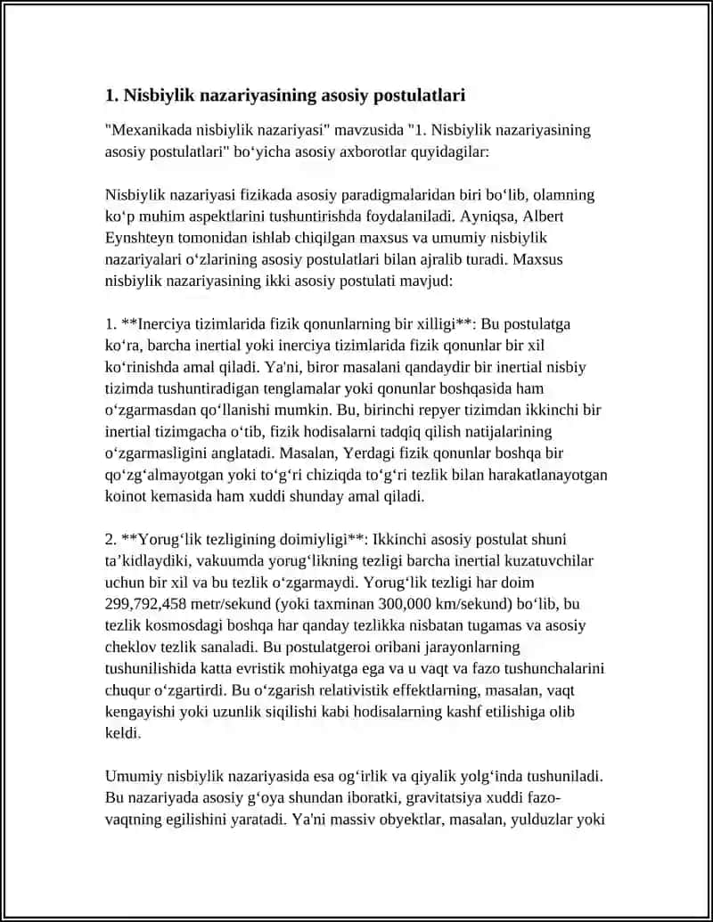 MEXANIKADA NISBIYLIK NAZARIYASI 3