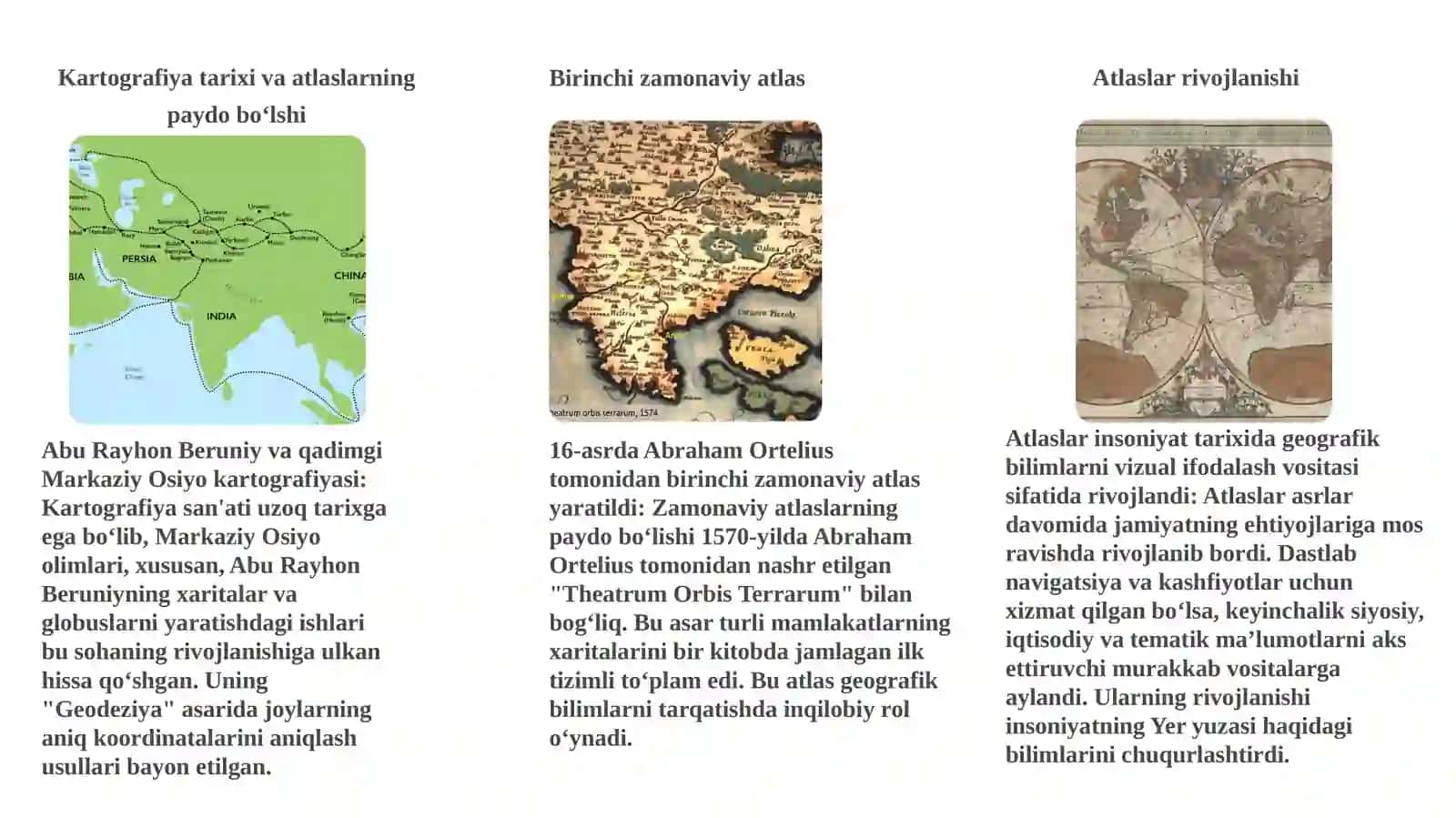 Atlaslarni o'rganish va tahlil qilish 3