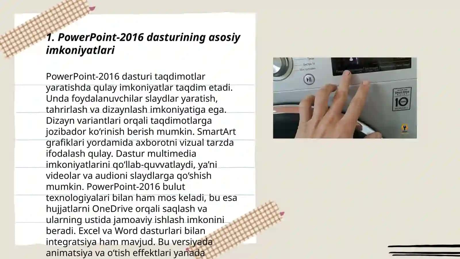 PowerPoint-2016 dasturi va uning imkoniyatlari 3