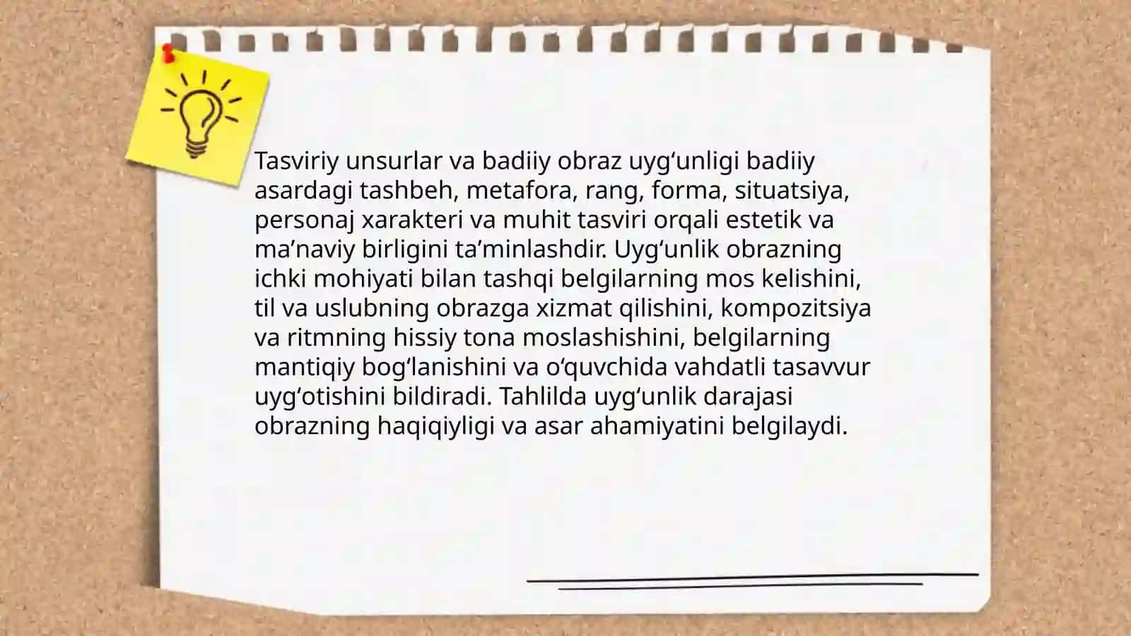 Badiiy asar tahlilida tasviriy unsurlar uygʻunligi 3