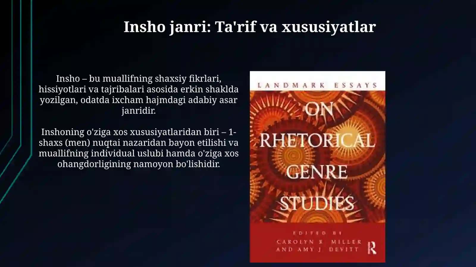 Insho: Ta'rif, Turlari va Xususiyatlari 3