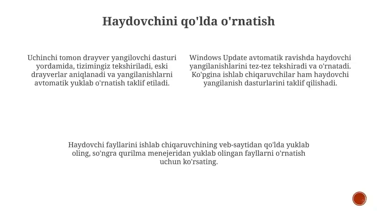 Internet orqali drayverlar qanday o'rnatiladi 3