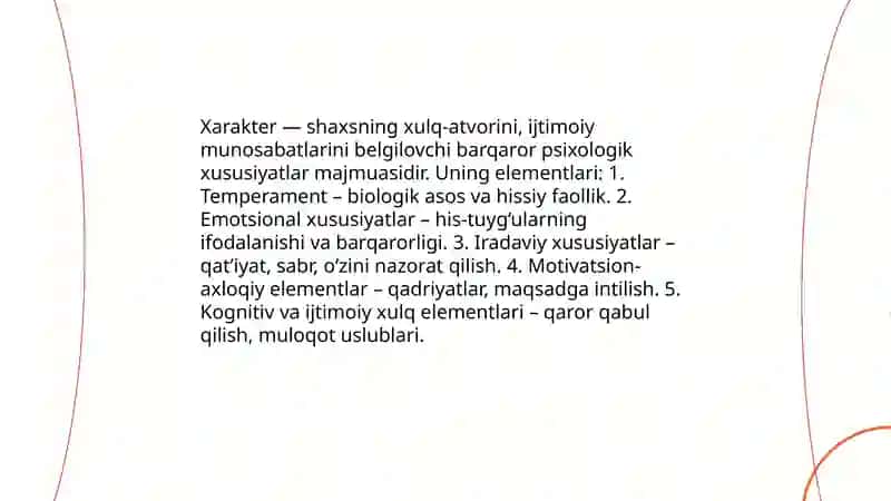Xarakter va qobiliyat 3