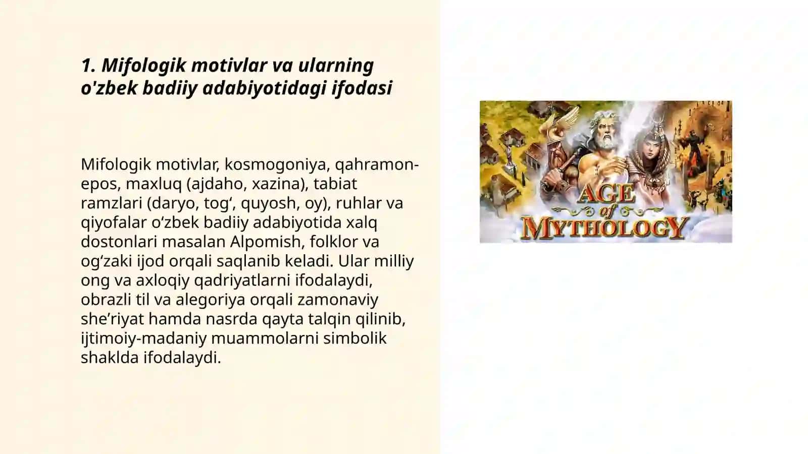 Mifologiya va badiiy adabiyot 3