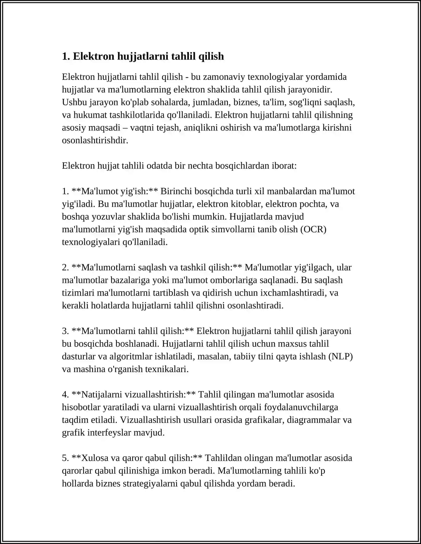 MUSTAQIL ISH Mavzu: ISH HAQQINI ANIQLASH 3