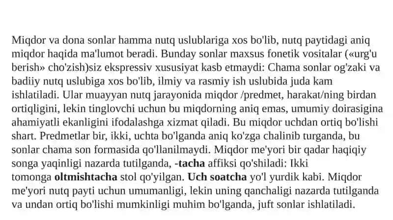 Son, olmosh, ravish, fe’luslubiyati 3