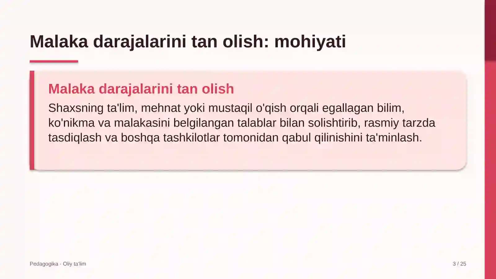 Dasturiy ta'minotni testlash sohasida malaka darajalarini tan olish 3