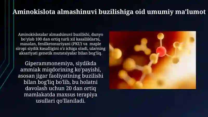 Aminokislotalar almashinuvi buzilishiga oid kasalliklar 3