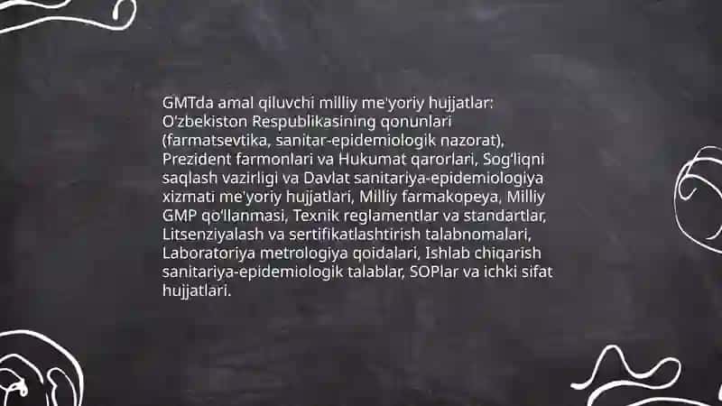 GMTda zarur me 'yoriy qonunlar va xujjatlar 3