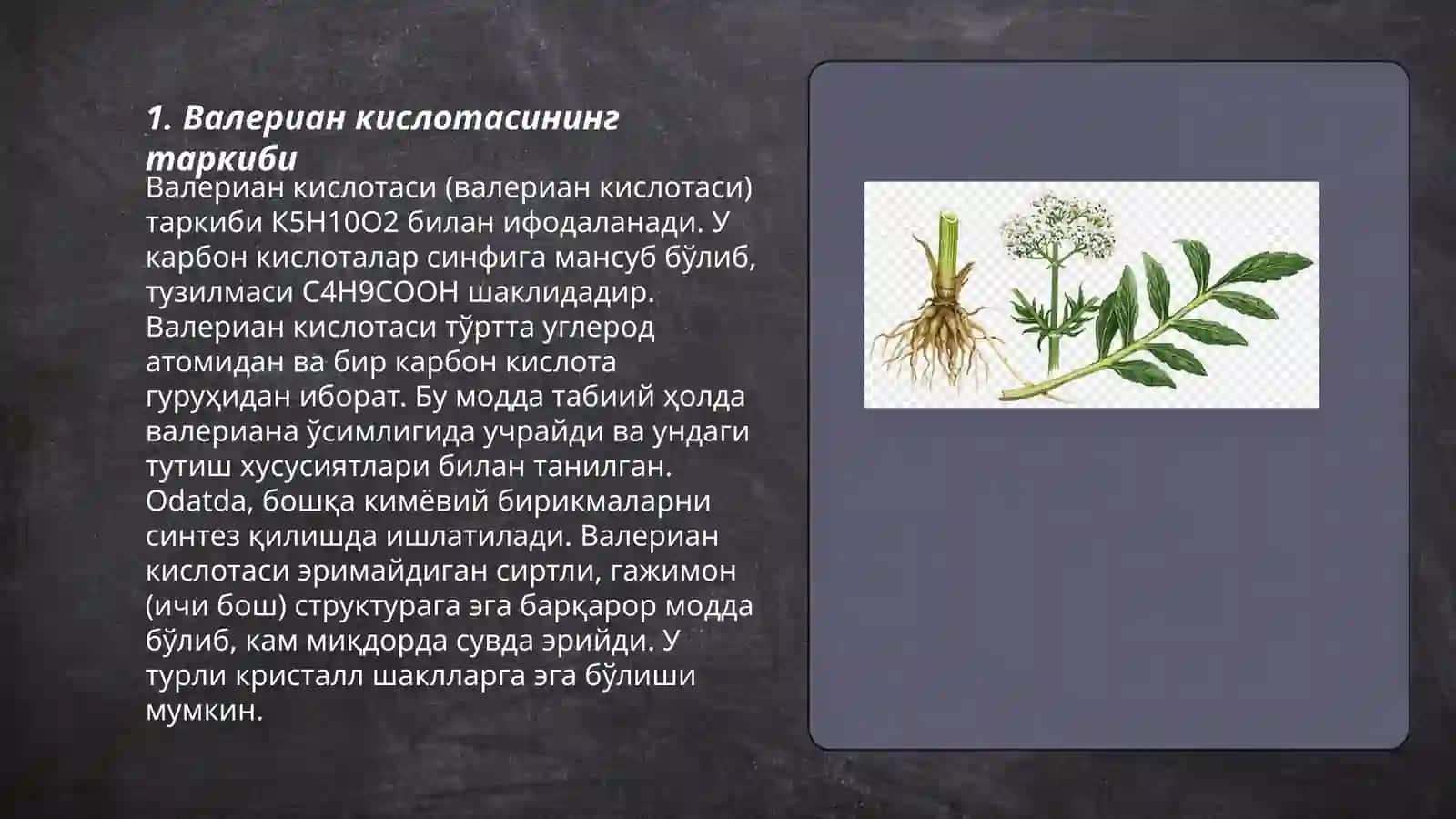 Valerian kislota 3