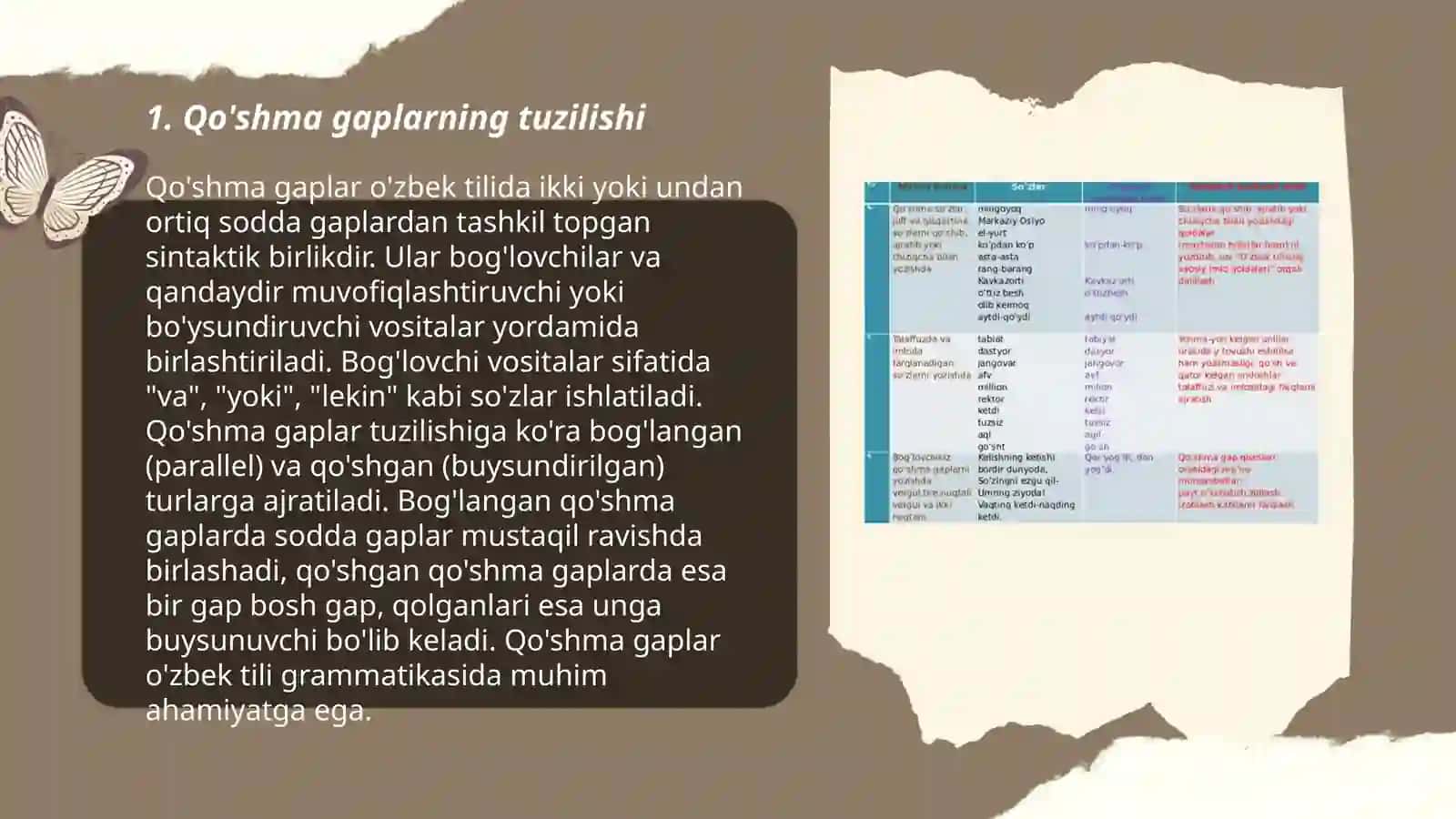 Qo'shma gaplarning propozitiv aspekti 3