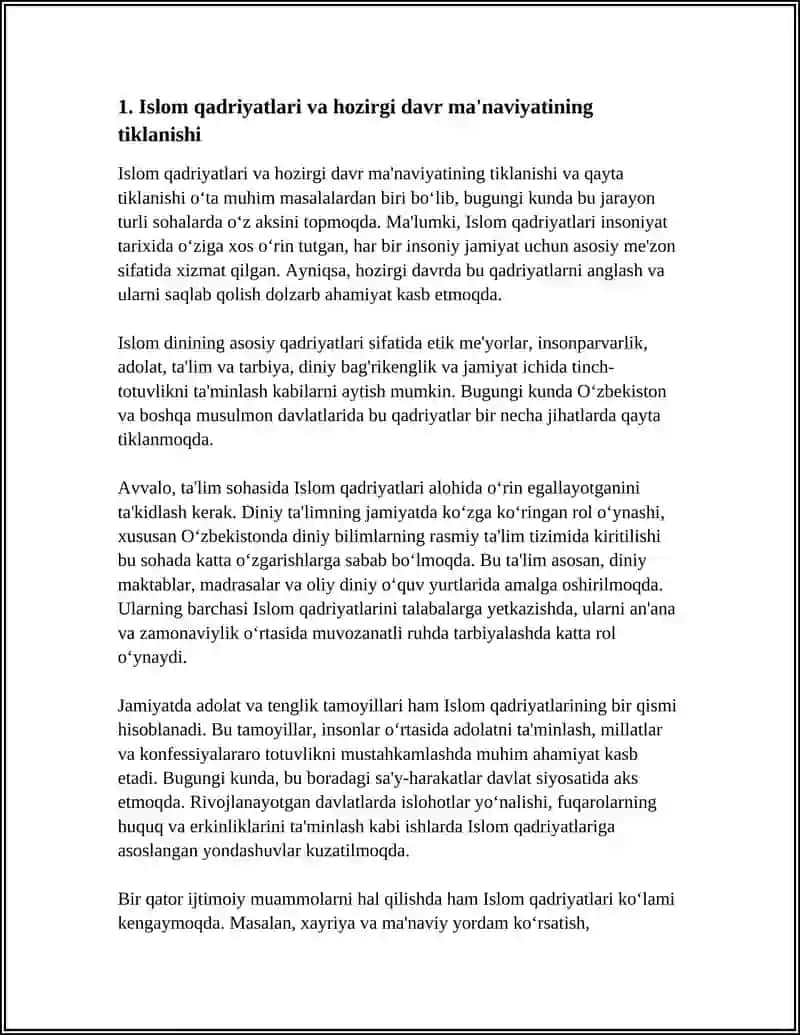 ISLOM QADRIYATLARI VA MA'RIFATINING HOZIRGI DAVRIDAGI AHAMIYATI 3