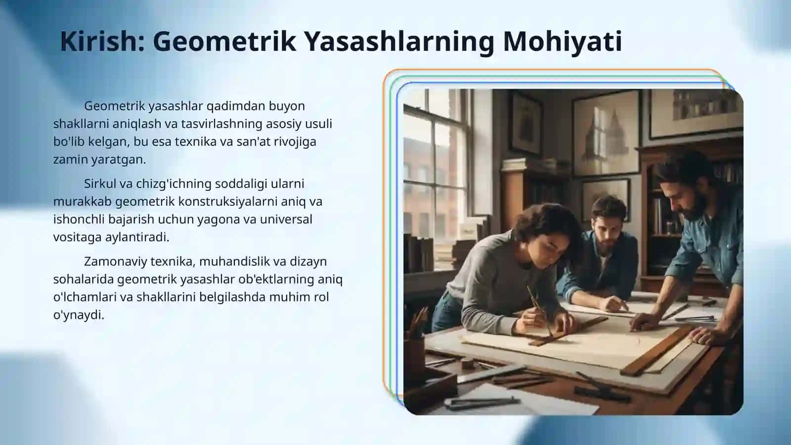 Sirkul va chizg'ich yordamida geometrik yasashlar 3