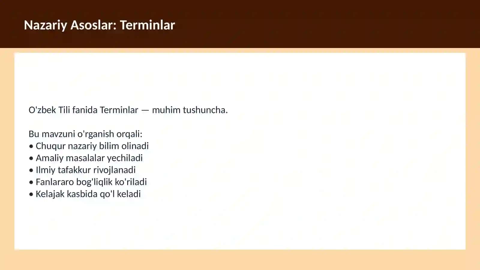 O'ZBEK TILI Arxaizmlar 3