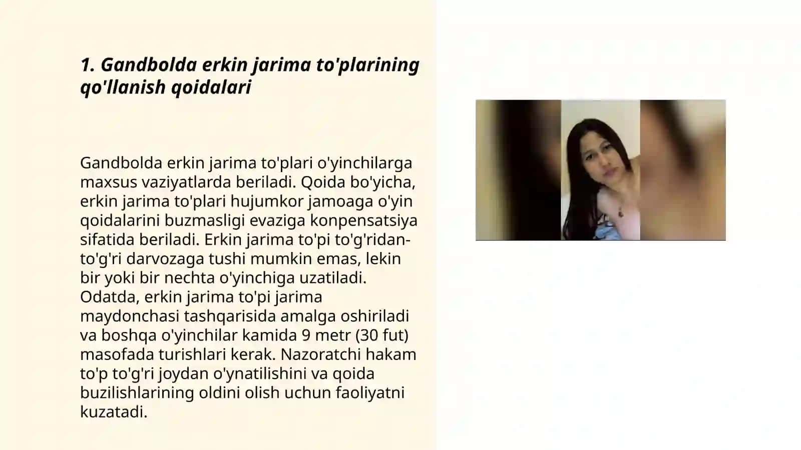 Gandbol òyinida erkin jarima va jarima tòplari 3